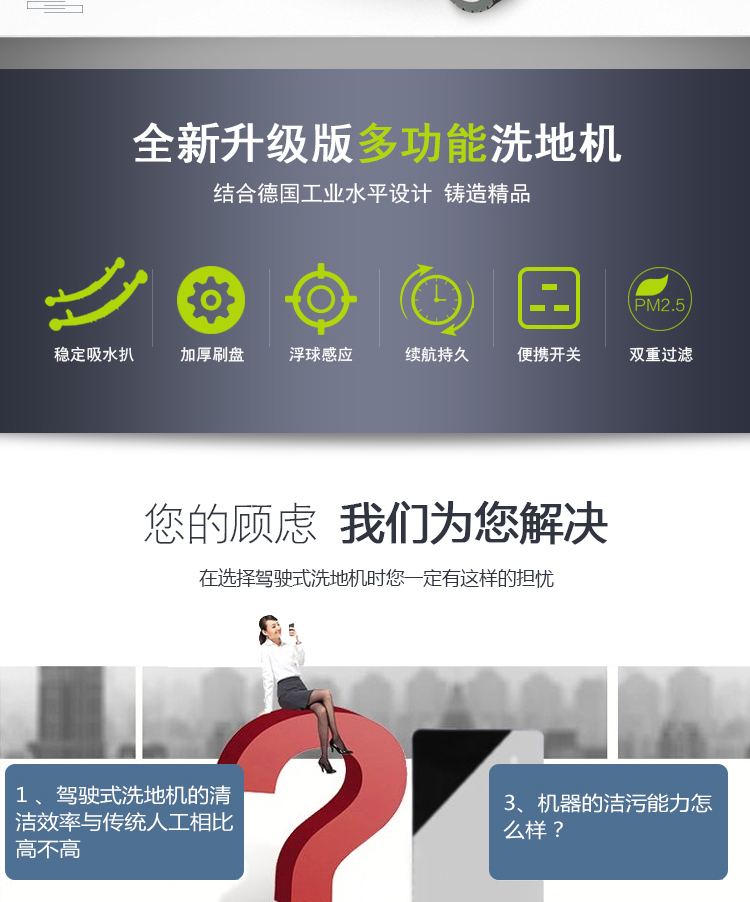理仕駕駛式洗地機